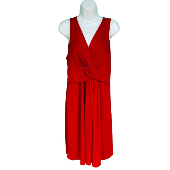 NWT Gilli Stitchfix Red Surplice Gabriel Maternity A-Line Knit Dress Womens XL - Picture 1 of 8